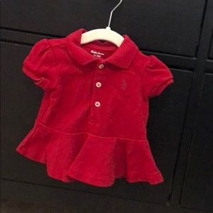 Ralph Lauren red 3M polo top